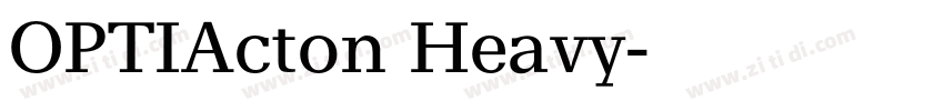 OPTIActon Heavy字体转换